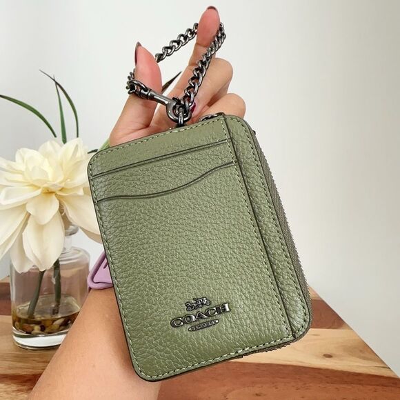 NWT Coach Leather Zip Card Case - Picture 3 of 6